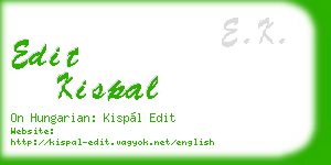 edit kispal business card